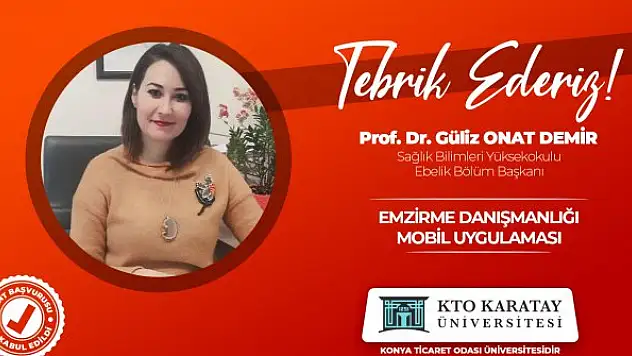 KTO Karatay Üniversitesi  projesi patent tescili aldı
