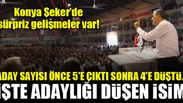 Konya Şeker Genel Kurulu ile ilgili flaş gelişme!