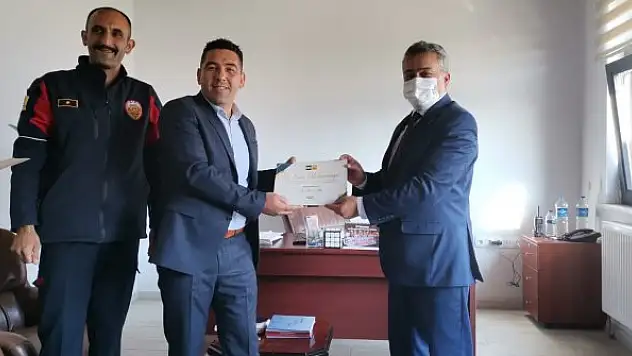 İtfaiye ekipleri  ödüllendirildi
