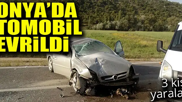 Konya'da otomobil devrildi: 3 yaralı