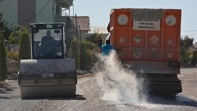 Çumra'da yollar  asfaltlanıyor