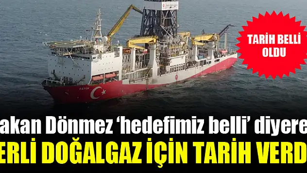 Enerji Bakanı Fatih Dönmez yerli doğal gaz için tarih verdi!