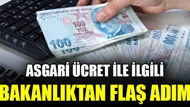 Asgari ücret ile ilgili bakanlıktan flaş adım