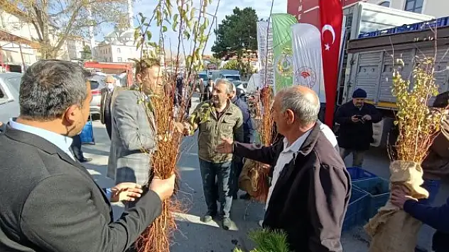 Yunak'ta 11 bin  fidan dağıtıldı