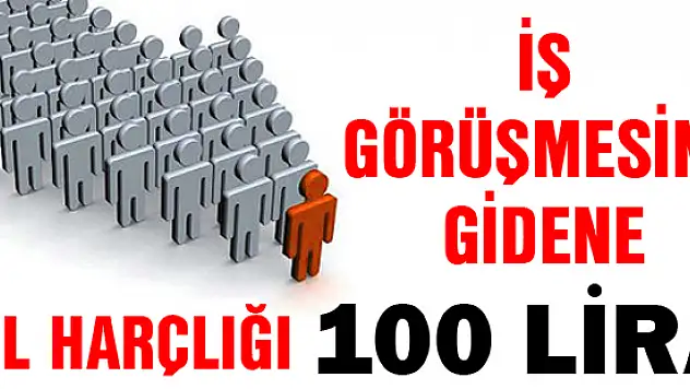 İş görüşmesine gidene 100 lira