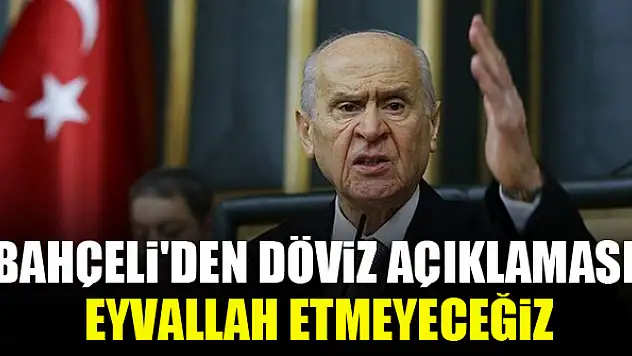 Bahçeli'den döviz açıklaması: Eyvallah etmeyeceğiz