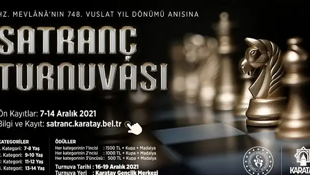 Karatay Belediyesi'nden Şeb-i Arus Satranç Turnuvası