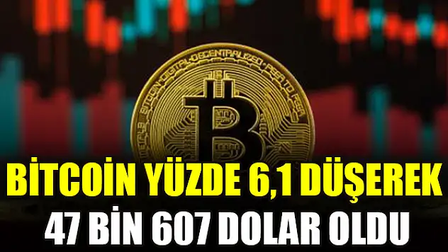 Bitcoin yüzde 6,1 düşerek 47 bin 607 dolar oldu