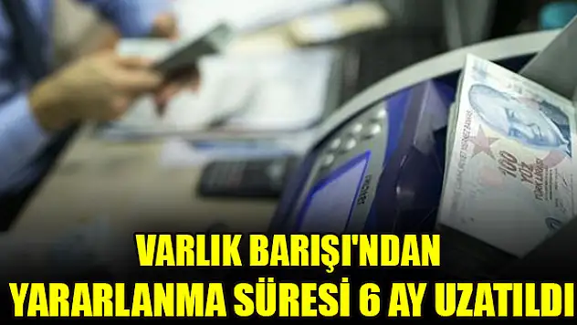 Varlık Barışı'ndan yararlanma süresi 6 ay uzatıldı