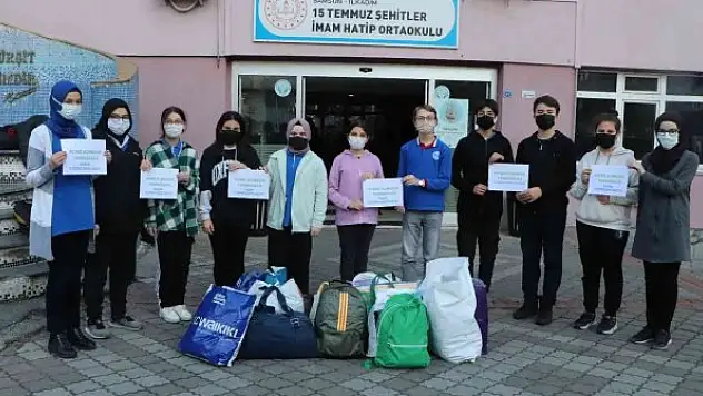 Evi yanan aileye destek