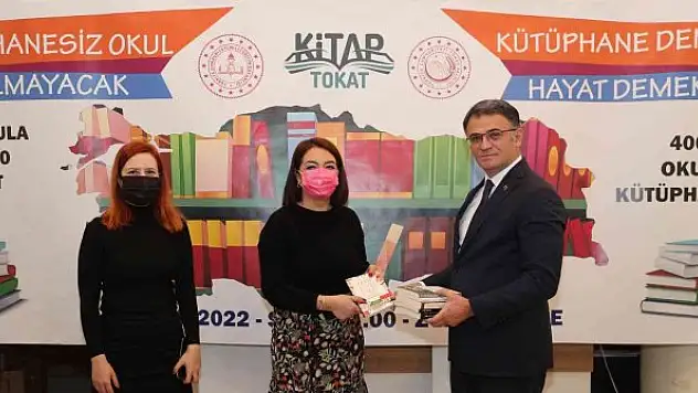 Tokat'ta 155 okul kütüphanesine 80 bin kitap