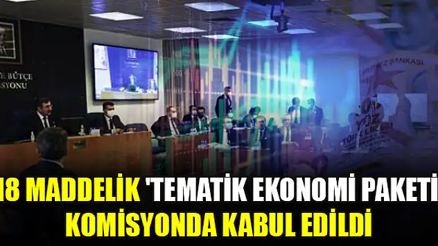 18 maddelik 'tematik ekonomi paketi' Komisyonda kabul edildi