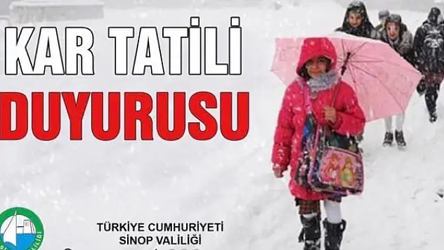 Sinop'ta eğitime kar engeli