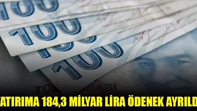 Yatırıma 184,3 milyar lira ödenek ayrıldı