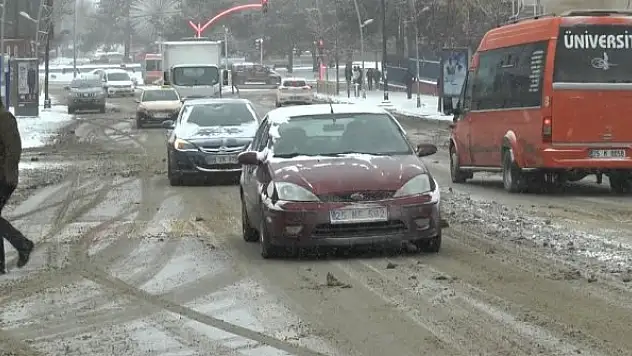 Erzurum'da kar hayatı felç etti