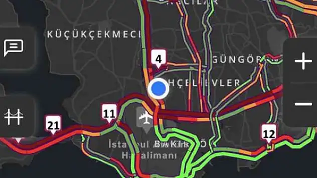 İstanbul'da trafik yoğunluğu yüzde 89'a çıktı