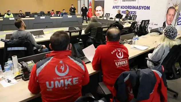 Olabilecek afetlere karşı 24 saat mesai