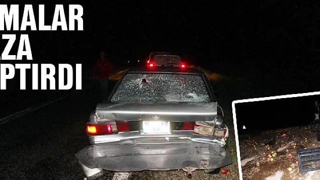 Elmalar kaza yaptırdı!