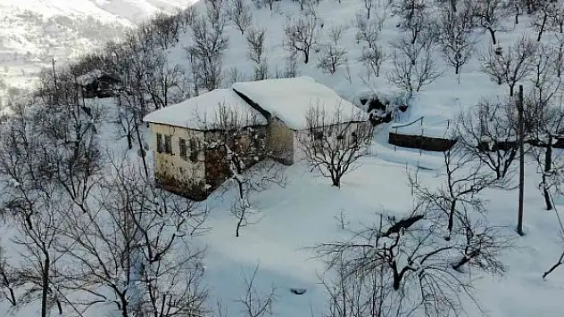 Tek katlı evler kara gömüldü