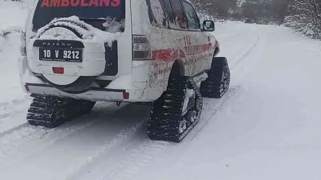 Yoğun kar yağışı 112'ye engel değil