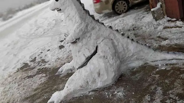 Kar sanata dönüştü