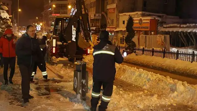 Eksi 13 derecede kar mesaisi