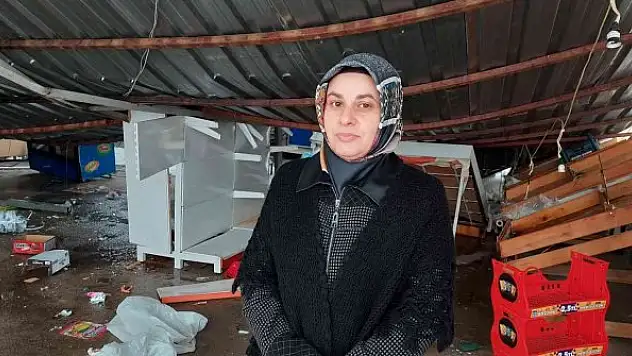 Yoğun kar genç kadın girişimcinin işletmesini harabeye çevirdi
