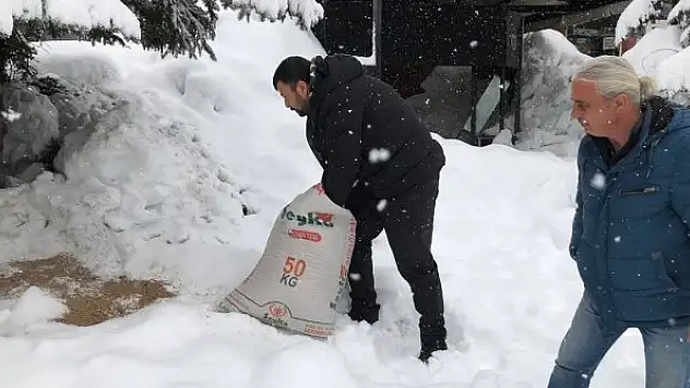 Seydişehir'de kuşlar için doğaya yem bırakıldı