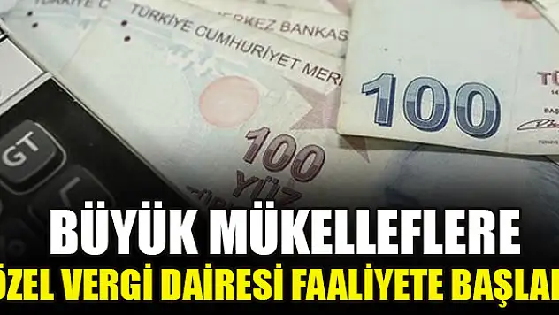 Büyük mükelleflere özel vergi dairesi faaliyete başladı