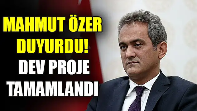 Mahmut Özer duyurdu! Dev proje tamamlandı