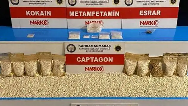 Kahramanmaraş'ta 43 bin uyuşturucu hap ele geçirildi