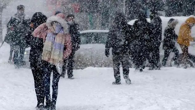 Erzincan güne kar yağışıyla uyandı