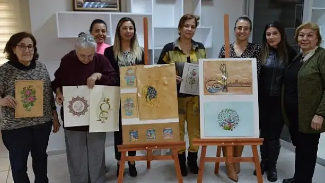 Tezhip sanatı kursuna yoğun ilgi