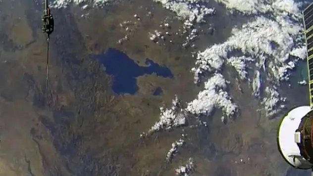 Van Gölü'nün uzaydan görüntüsü ilgi çekiyor