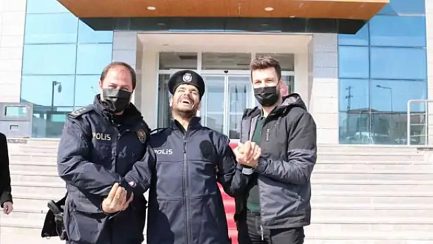 Engelli Burak'ın polislik hayali gerçek oldu