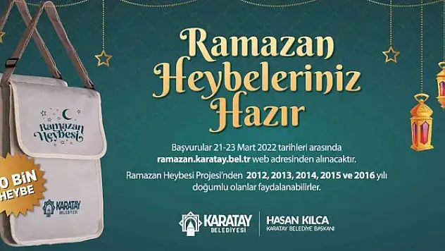 Karatay Belediyesi'nden çocuklara özel Ramazan heybesi