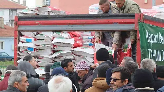 Tohumlar Kepsut Belediyesinden, hasat çiftçiden
