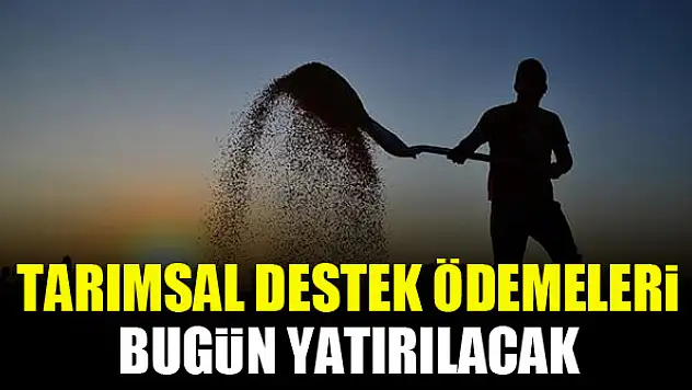 Tarımsal destek ödemeleri bugün yatırılacak
