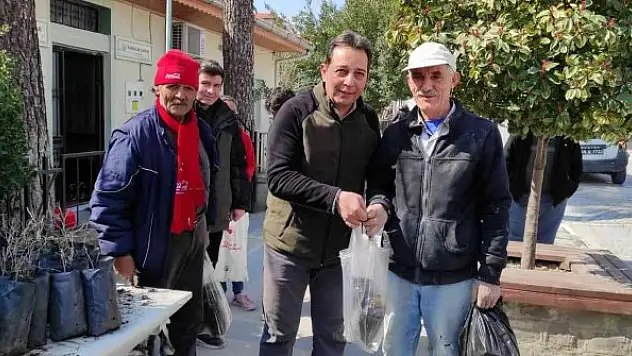 Üreticilere hünnap fidanı dağıtıldı