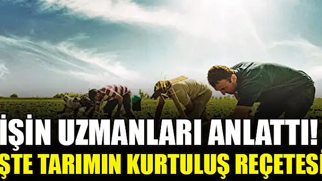 İşin uzmanları anlattı! İşte tarımın kurtuluş reçetesi