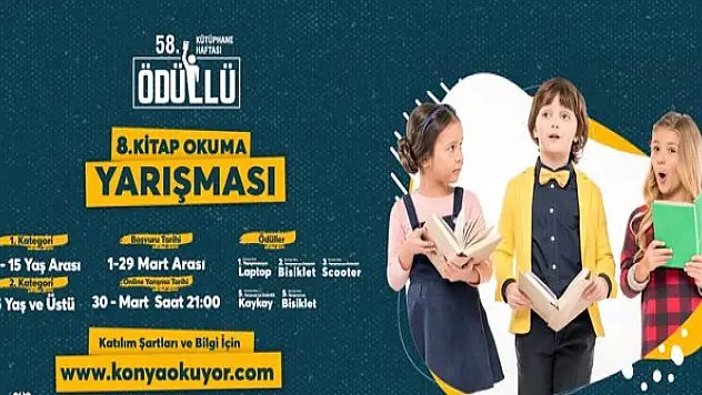 Selçuklu Belediyesi'nden  kitap okuma yarışması