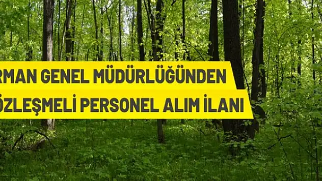 Orman Genel Müdürlüğü 1.833 Sözleşmeli Personel Alacak