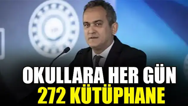 Okullara her gün 272 kütüphane