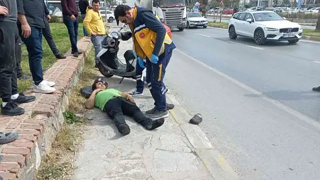 Trafik kazasında motokurye yaralandı