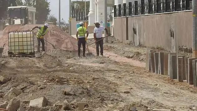 Parke yol çalışmasında sona gelindi