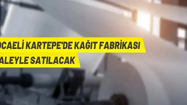 Kocaeli Kartepe'de kağıt fabrikası satış ihalesi