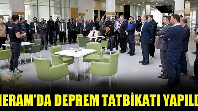 Meram'da deprem tatbikatı yapıldı
