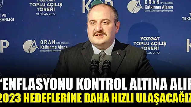 Bakan Varank: 'Enflasyonu kontrol altına alıp 2023 hedeflerine daha hızlı ulaşacağız'