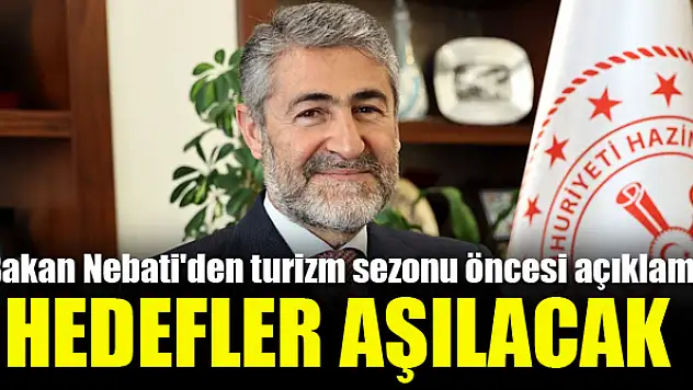 Bakan Nebati'den turizm sezonu öncesi açıklama