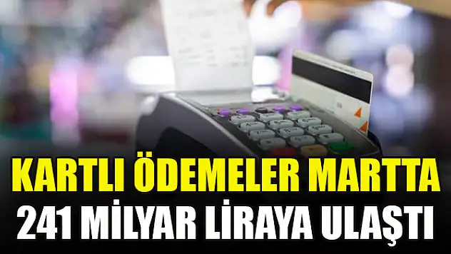 Kartlı ödemeler martta 241 milyar liraya ulaştı